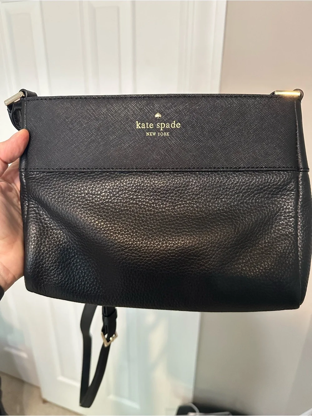 kate spade New York Black Leather Crossbody Bag